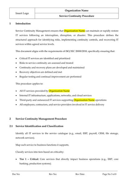 ISO 20000:2018 Toolkit