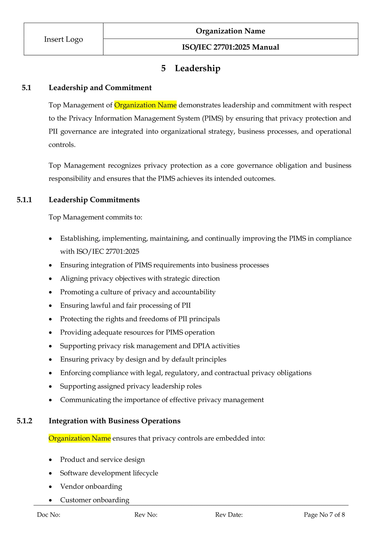 ISO 27701:2025 Toolkit