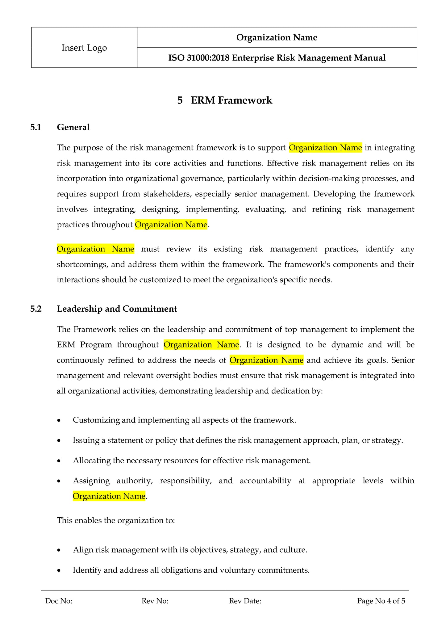 ISO 31000:2018 Toolkit
