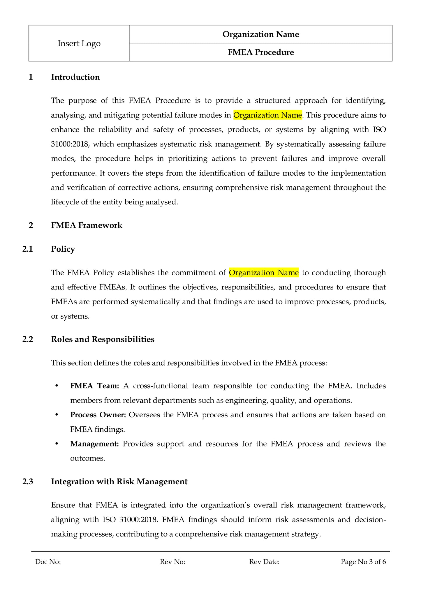 ISO 31000:2018 Toolkit